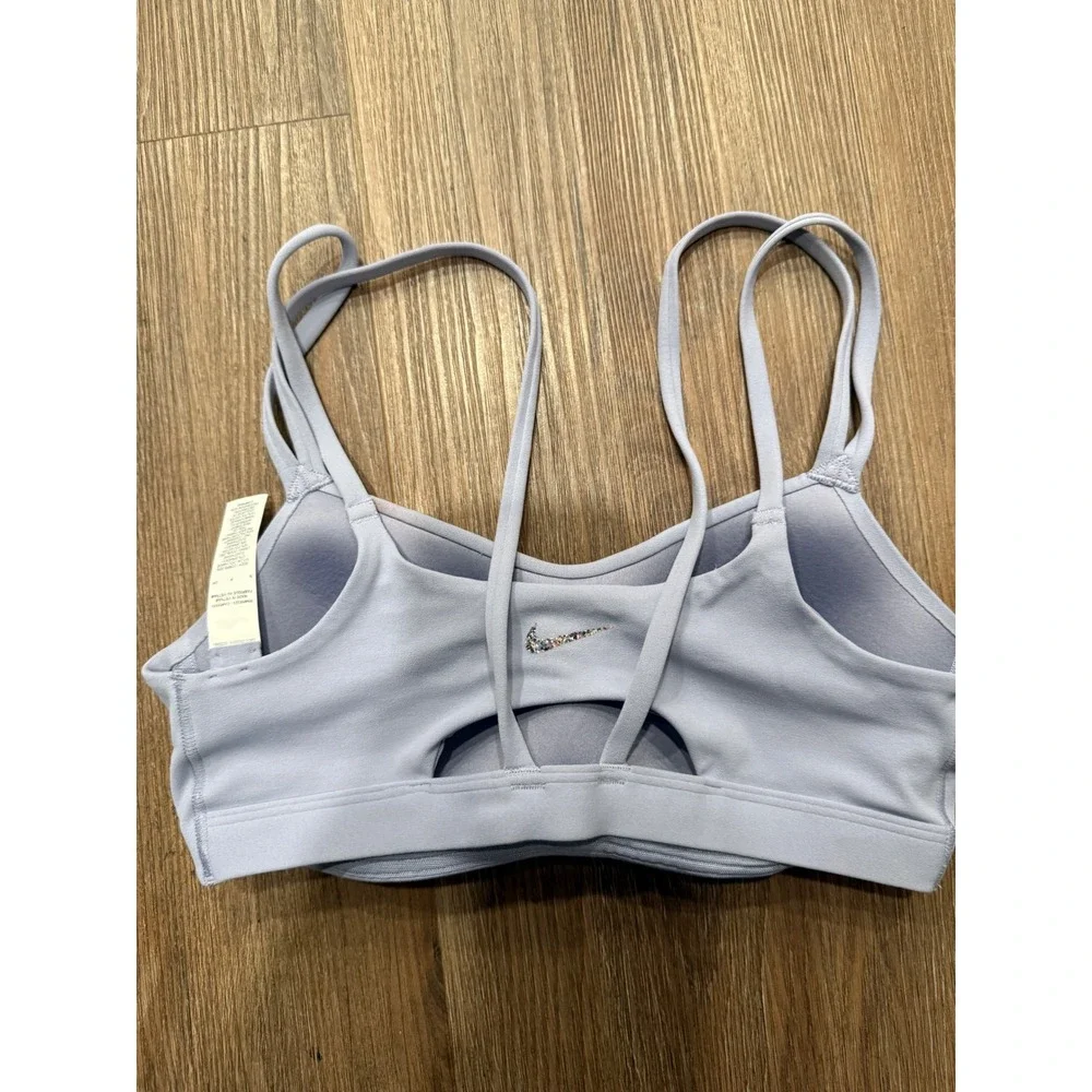 Nike Alate Dri-FIT Light Support Strappy Sports Bra Lavender Purple Small